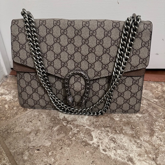 Gucci Handbags - Gucci brown signature Dionysus Large chain bag